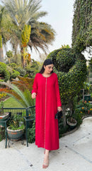 Manahils Stitched Red Embellished Swarovski