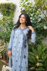 Miorah By Ayla Studio Stitched Solid Embroidered Co-ord - Samaa
