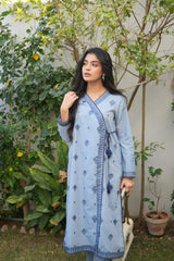 Miorah By Ayla Studio Stitched Solid Embroidered Co-ord - Samaa