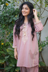 Miorah By Ayla Studio Stitched Solid Embroidered Co-ord  - Seher