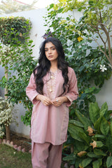 Miorah By Ayla Studio Stitched Solid Embroidered Co-ord  - Seher