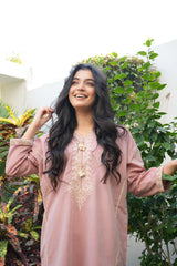 Miorah By Ayla Studio Stitched Solid Embroidered Co-ord  - Seher