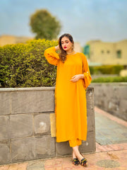 Manahils Stitched Mustard Pearls