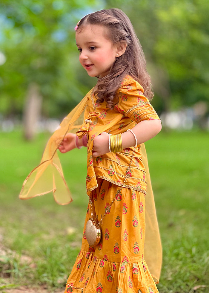 Modest Stitched 3 Piece Luxury Festive Kids Collection'2025-Shining Bee
