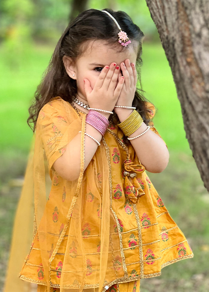 Modest Stitched 3 Piece Luxury Festive Kids Collection'2025-Shining Bee