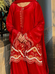 Zaman By MNM Stitched 3 Piece Ramen Silk Collection'2025-Zyla