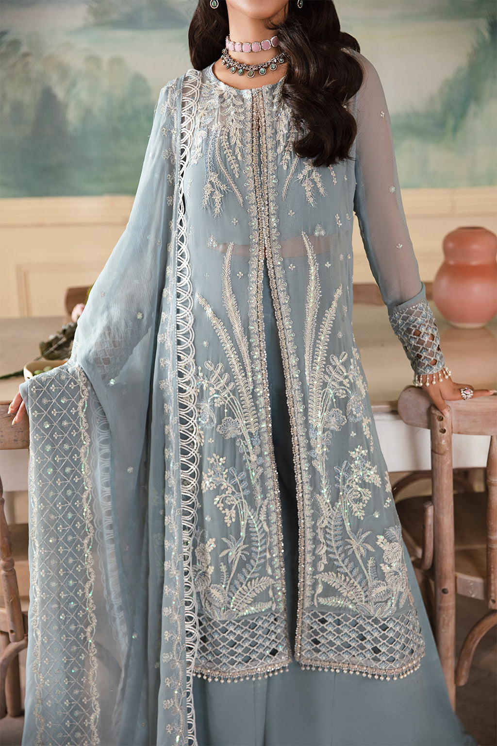 Zarposh Unstitched 3 Piece Formals Collection-Shanze