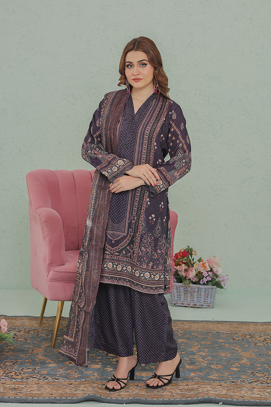 Gul Fishan By Opole Unstitched 3 Piece Lawn  Collection-GF-01