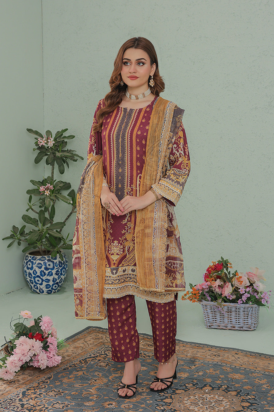 Gul Fishan By Opole Unstitched 3 Piece Lawn  Collection-GF-03