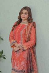 Gul Fishan By Opole Unstitched 3 Piece Lawn  Collection-GF-04