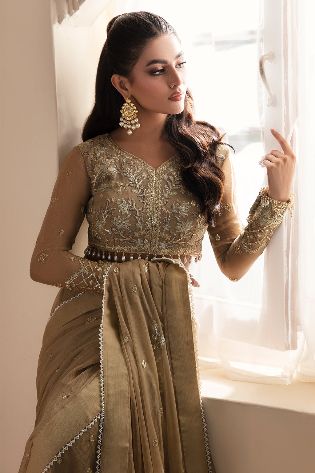 Zarposh Unstitched 3 Piece Formals Collection-Mehru