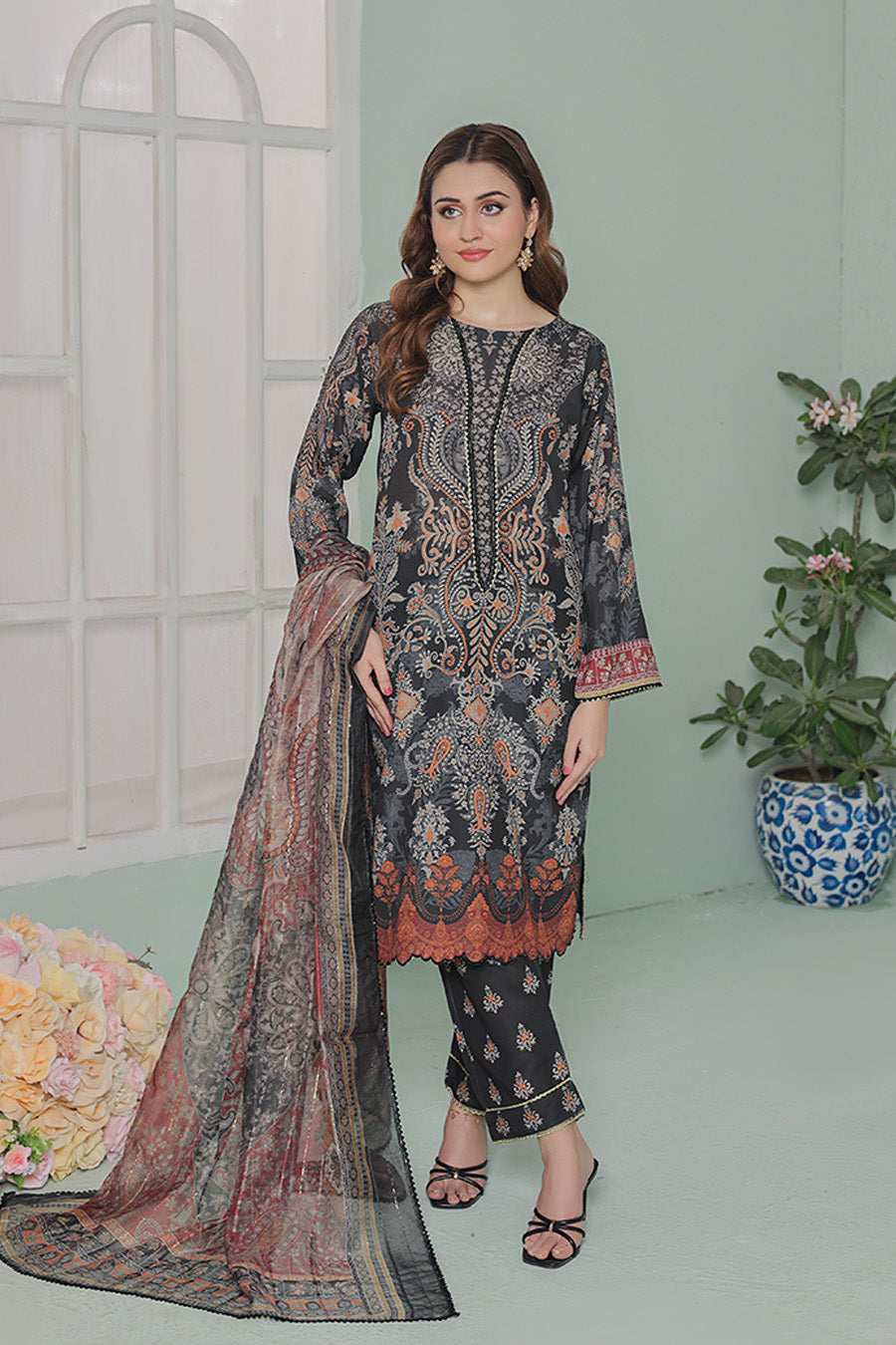 Gul Fishan By Opole Unstitched 3 Piece Lawn  Collection-GF-09