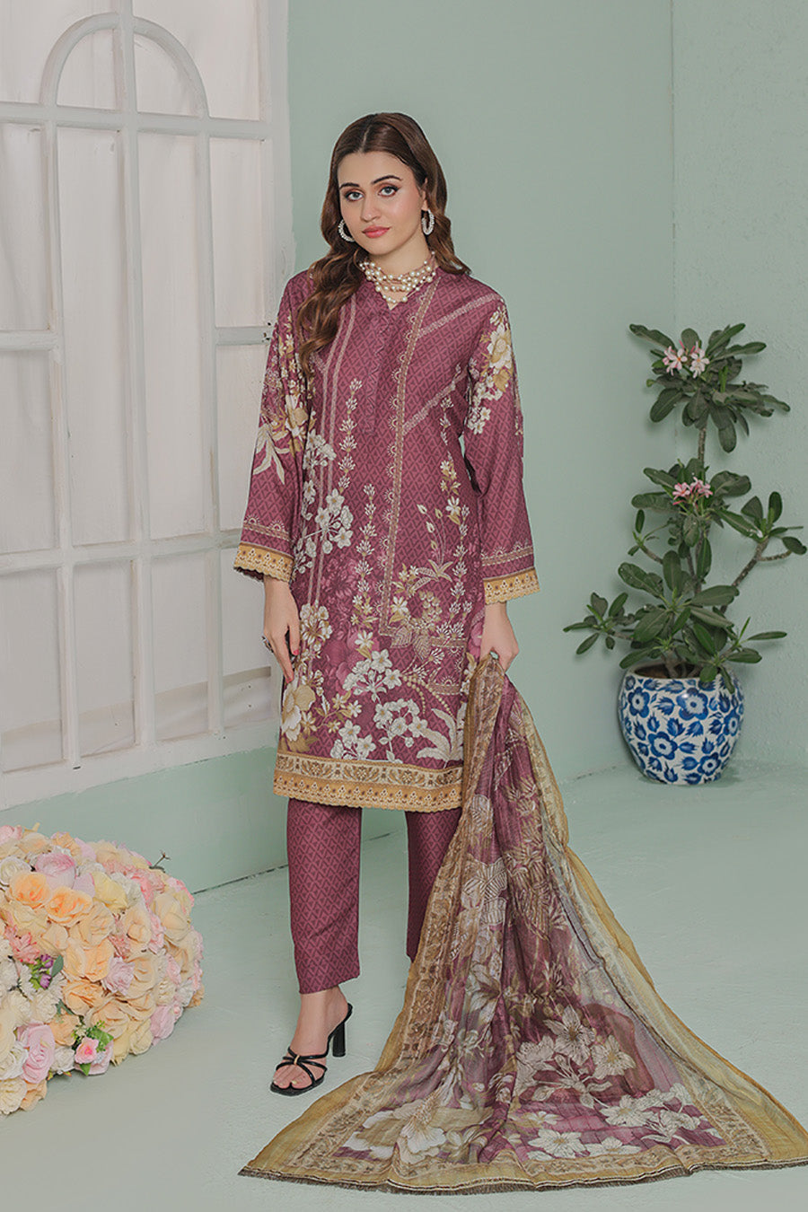 Gul Fishan By Opole Unstitched 3 Piece Lawn  Collection-GF-10
