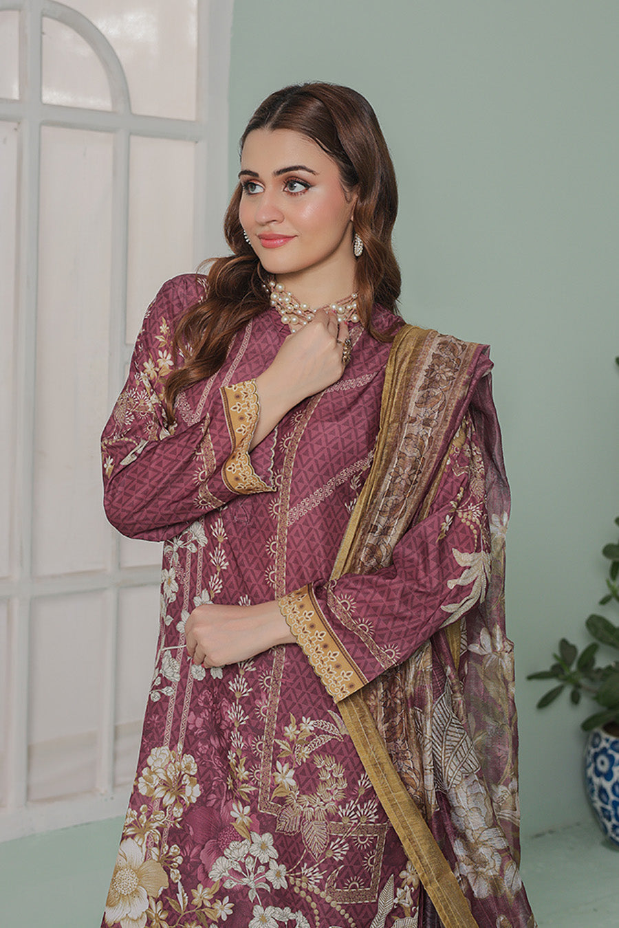 Gul Fishan By Opole Unstitched 3 Piece Lawn  Collection-GF-10