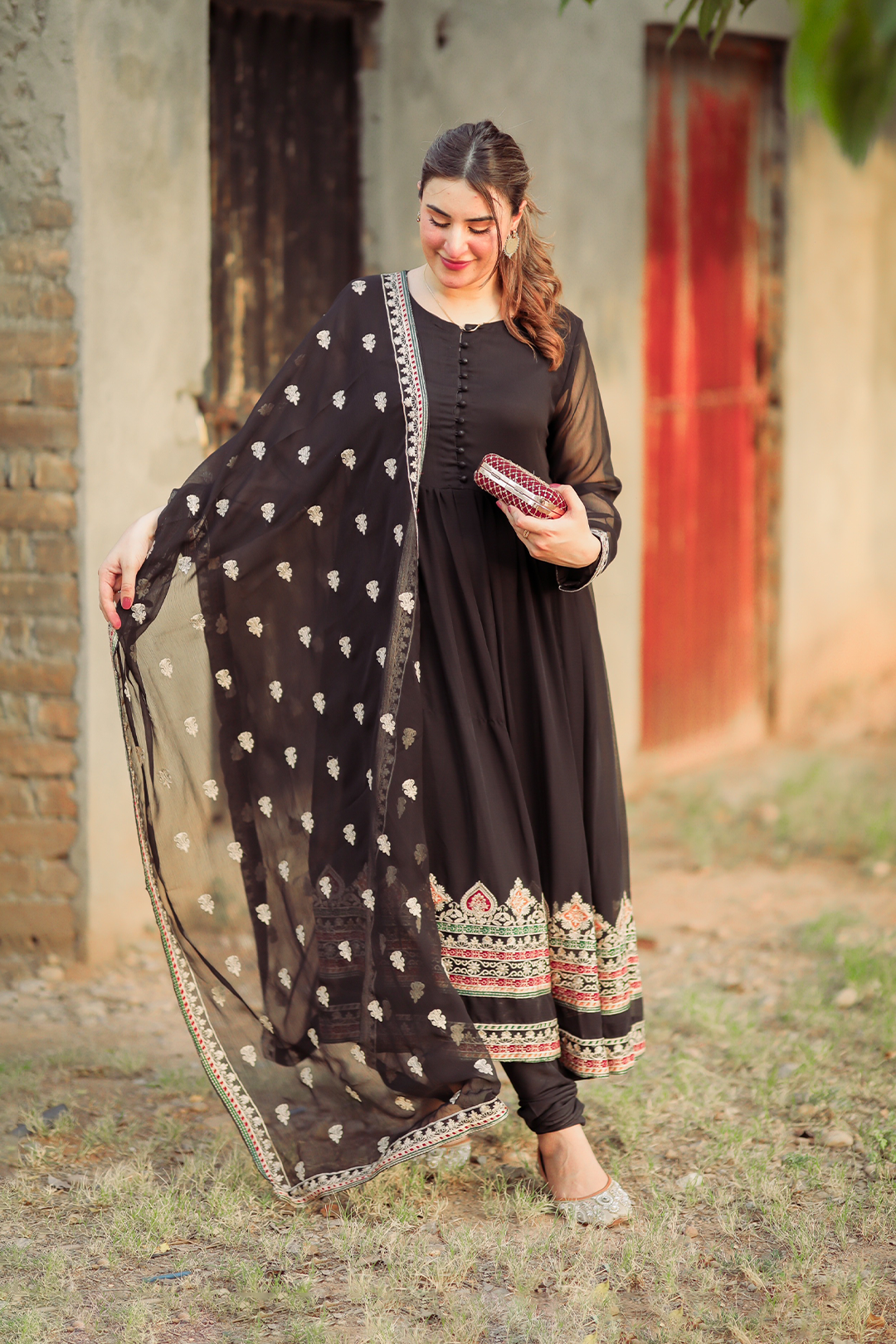 Mannat Clothing Stitched Frock Collection-Kajal Aaniat