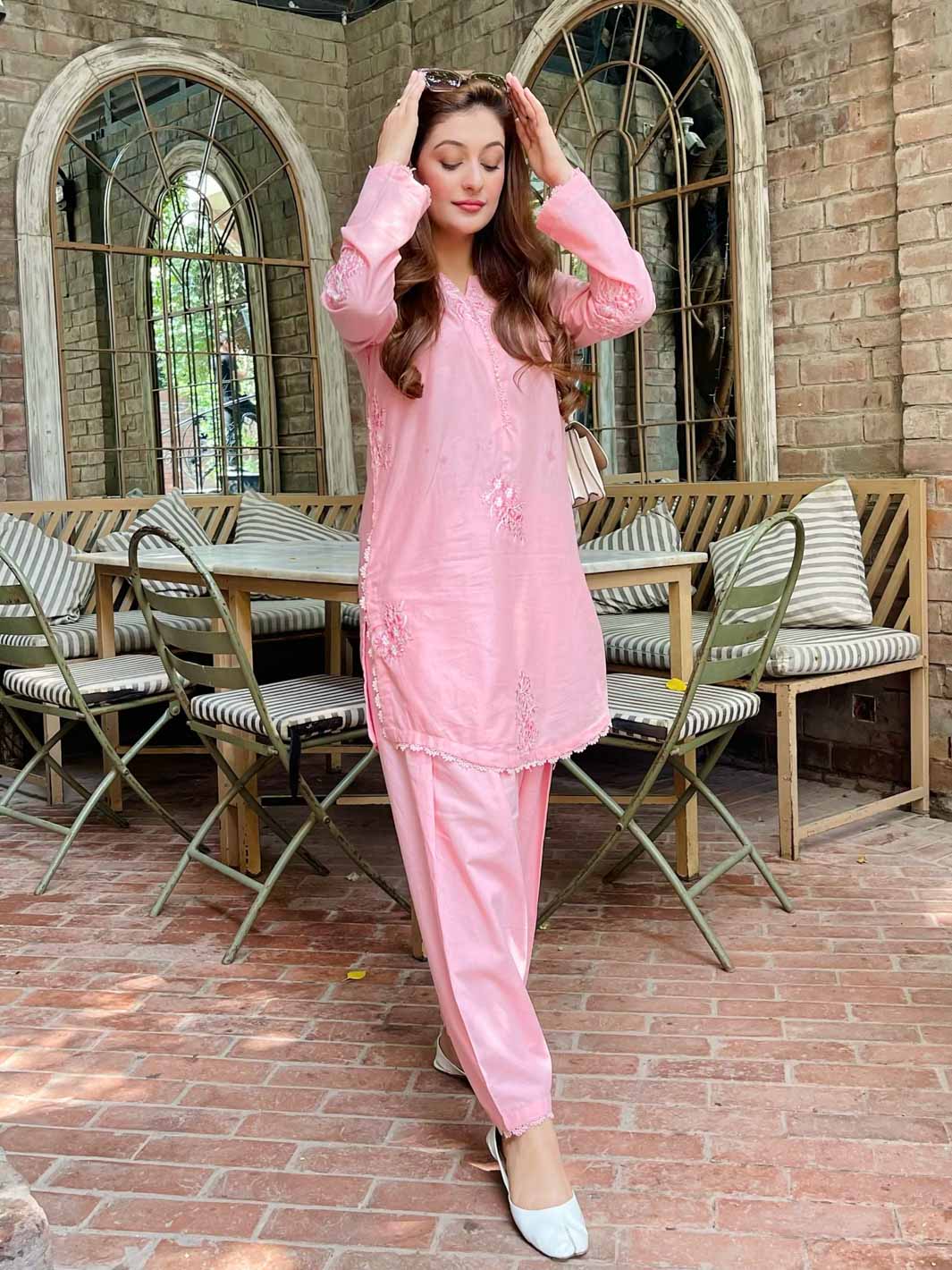 TNG Stitched 2 Piece Cotton Lawn Collection'2024-Blush (Pinkish)
