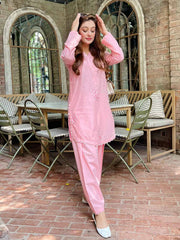 TNG Stitched 2 Piece Cotton Lawn Collection'2024-Blush (Pinkish)