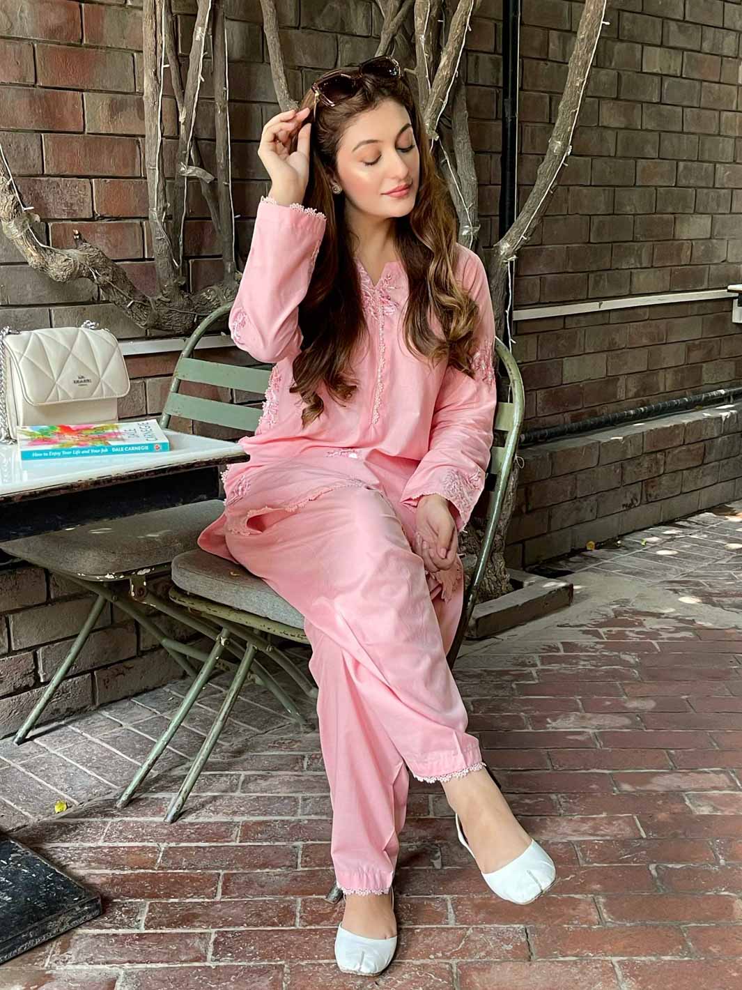 TNG Stitched 2 Piece Cotton Lawn Collection'2024-Blush (Pinkish)