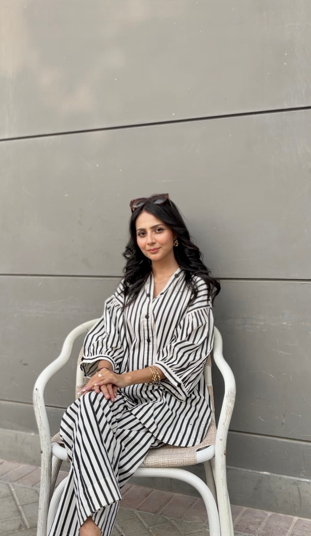 Urban Cut Women's Striped Cotton Co-Ord Set 2 Piece Suit