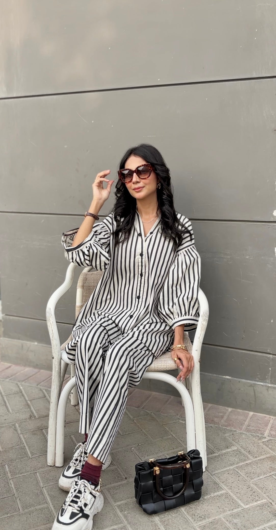 Urban Cut Women's Striped Cotton Co-Ord Set 2 Piece Suit