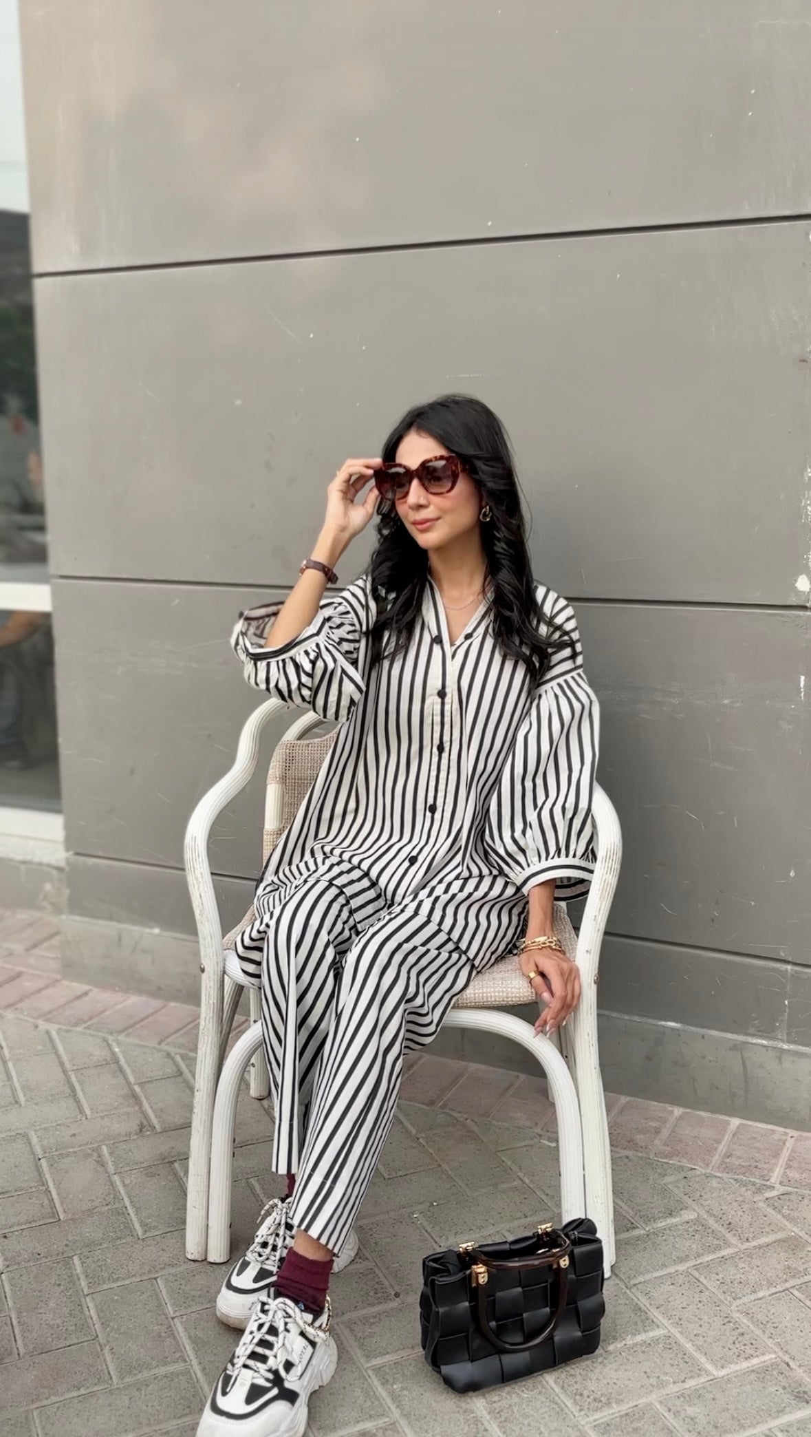 Urban Cut Women's Striped Cotton Co-Ord Set 2 Piece Suit