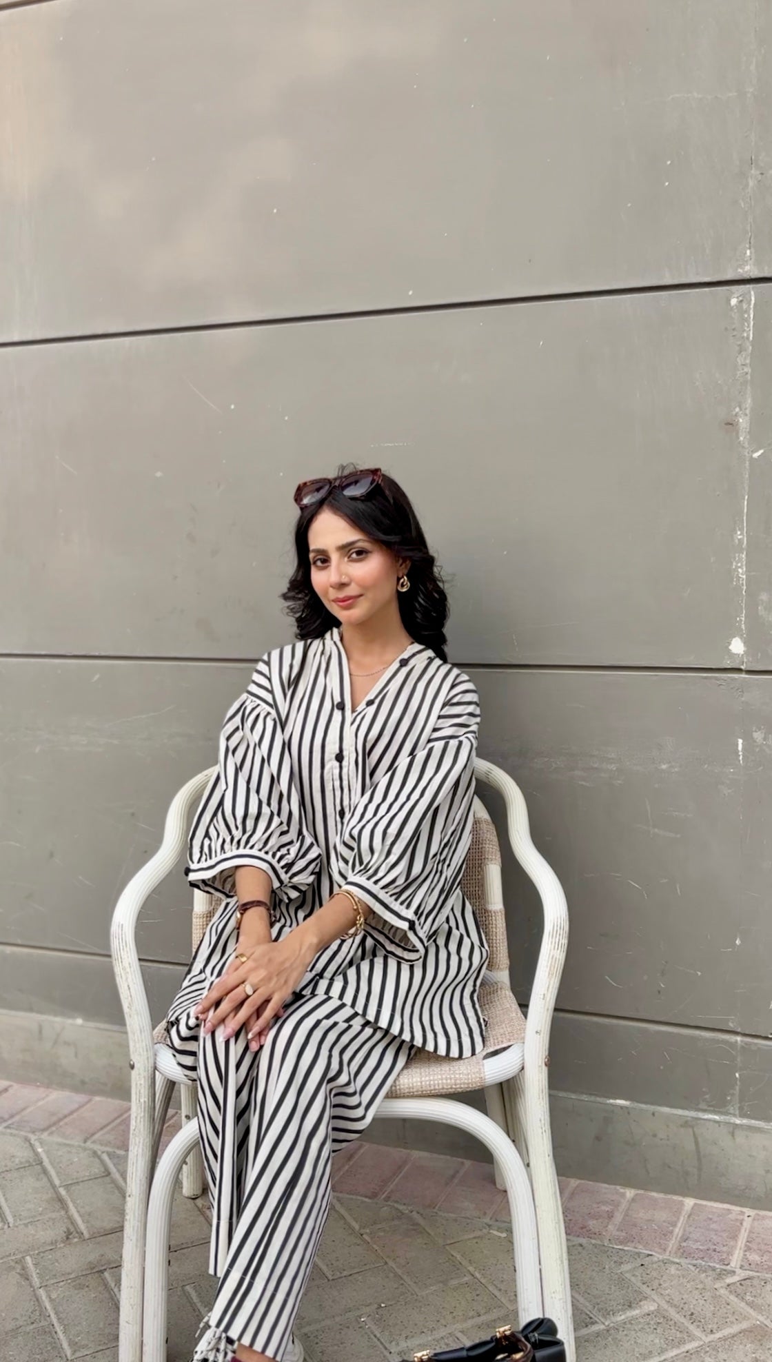 Urban Cut Women's Striped Cotton Co-Ord Set 2 Piece Suit