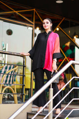 Manahils Stitched Co Ords Color Block Fringes Co-Ord Set