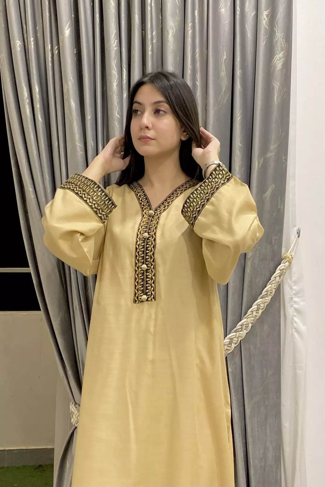 Urban Cut Sleek & Unique Design Cotton Embroidered Kurta 1 Piece