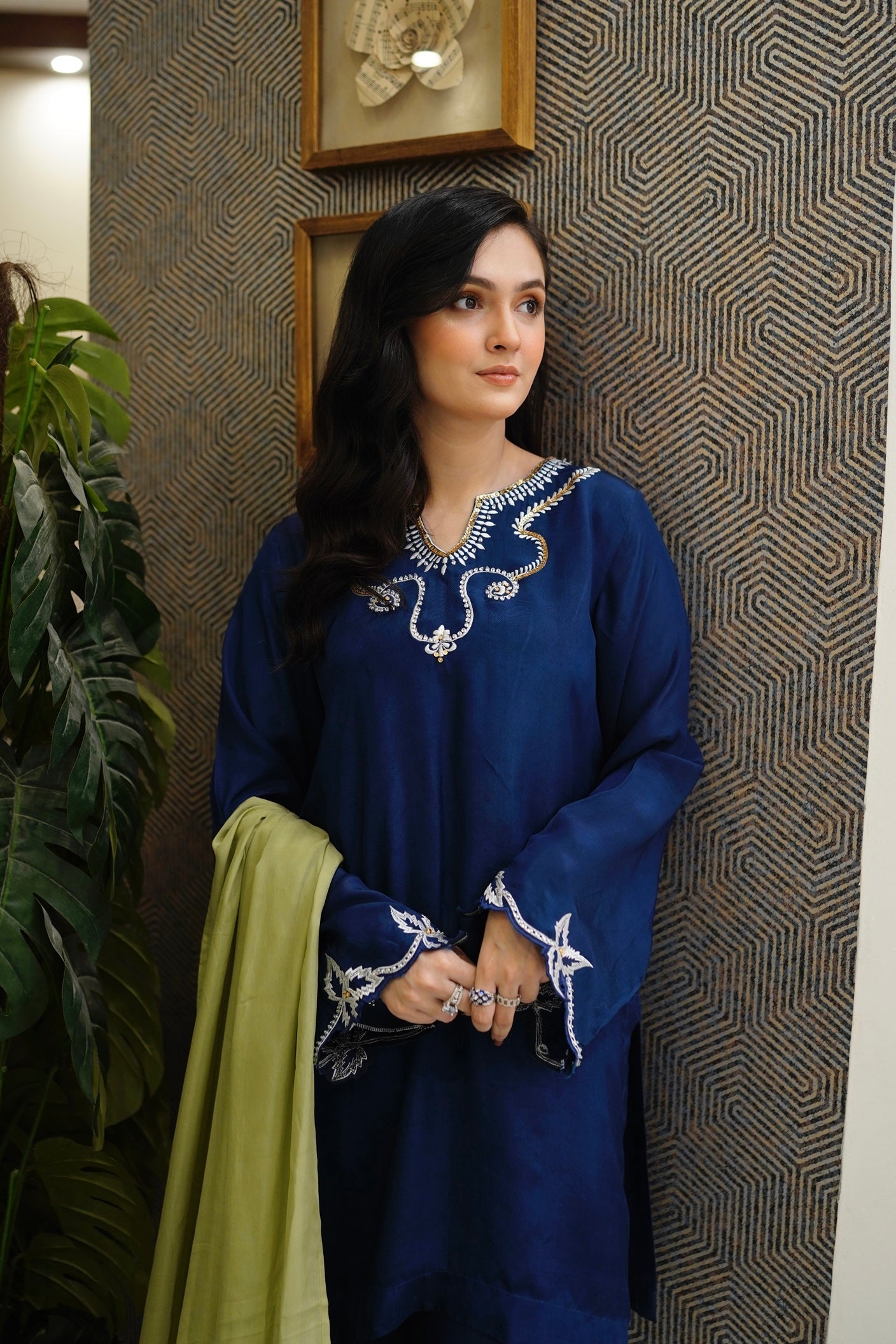 Zaman By MNM Stitched 3 Piece Eid Edit Collection'2025-Azure