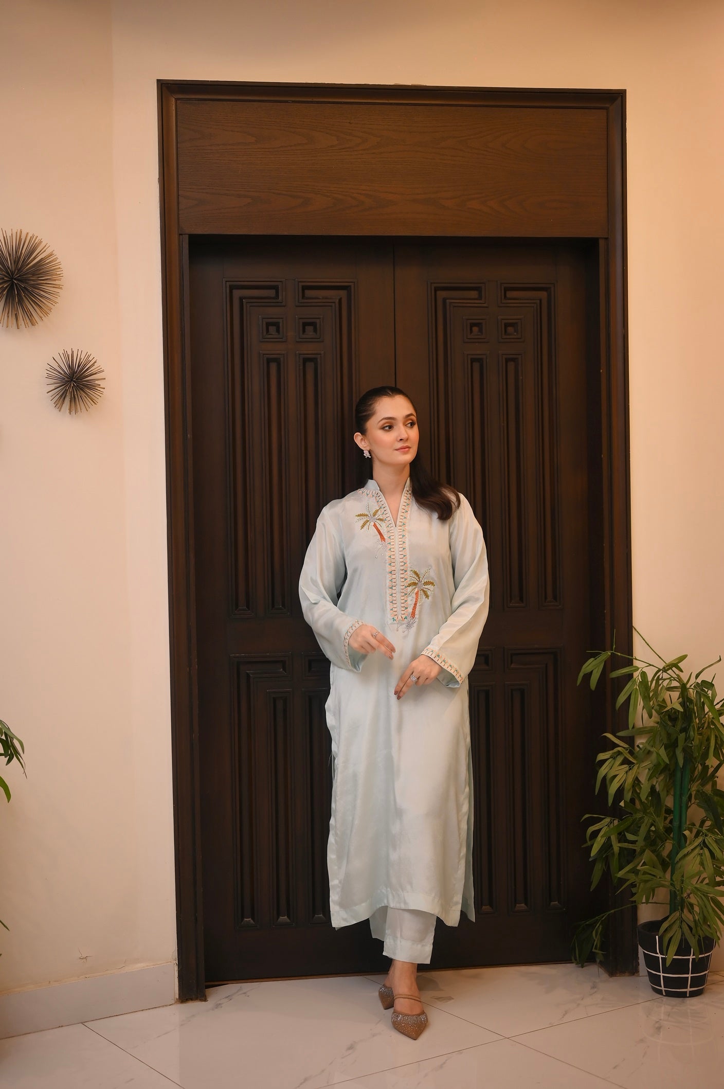Zaman By MNM Stitched 3 Piece Eid Edit Collection'2025-Sea Mist