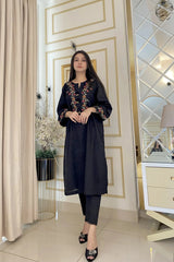 Urban Cut Black Embroidered Shirt Multi-Colored & Trendy 1 Piece