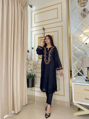 Urban Cut Black Embroidered Shirt Multi-Colored & Trendy 1 Piece