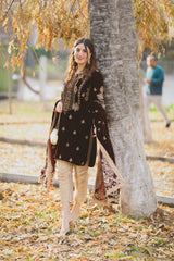 Panache Apparel Stitched Velvet Collection-ROOP