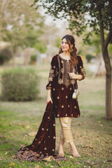 Panache Apparel Stitched Velvet Collection-ROOP