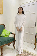 Urban Cut Elegant Cotton Shirred Shirt Linned 1 Piece