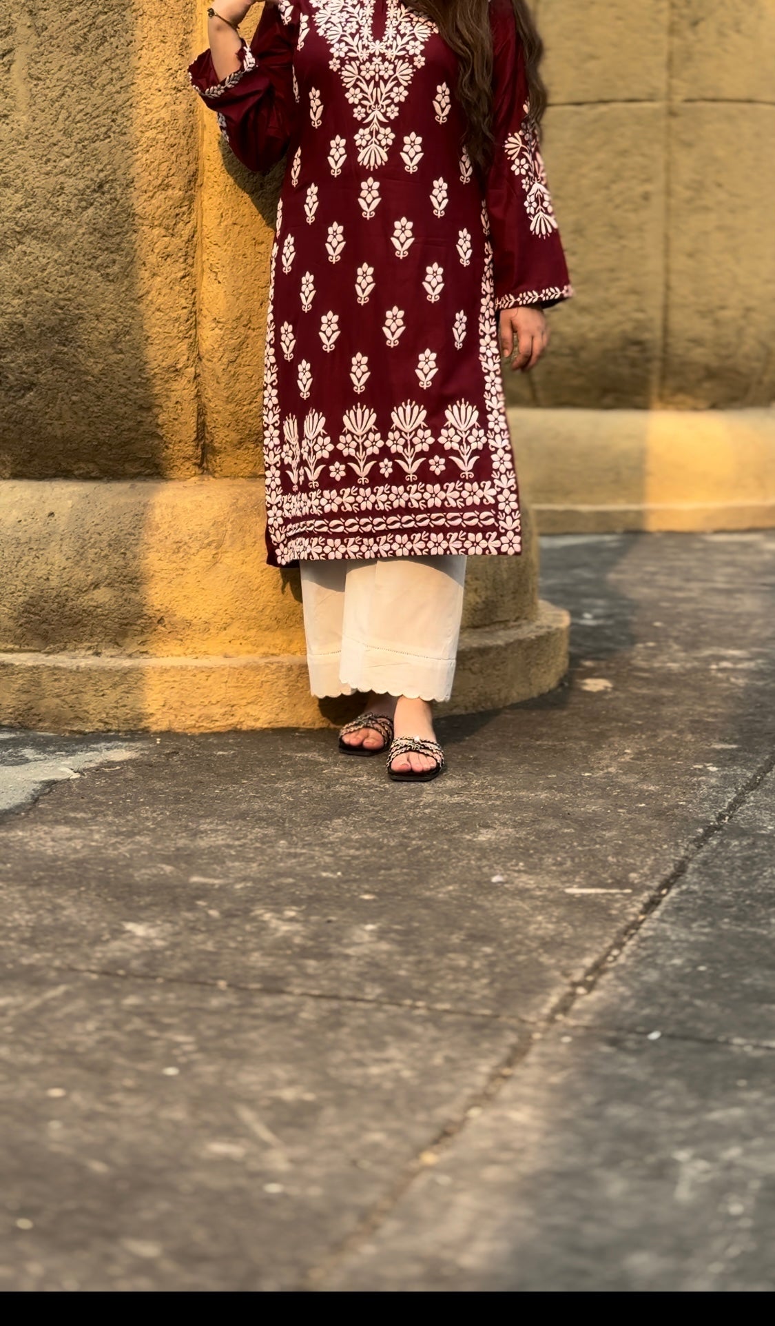 Zaib E Hoor FOXY Embossed Indian Chicken Kari Kurti
