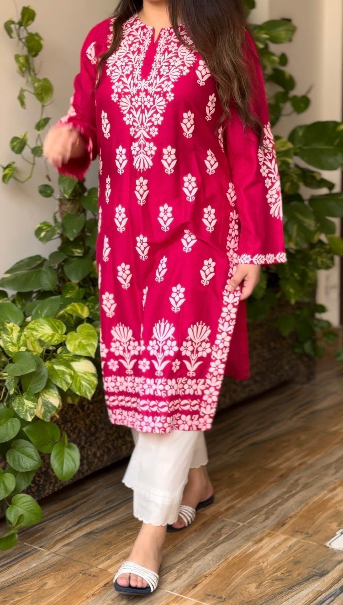 Zaib E Hoor FOXY Embossed Indian Chicken Kari Kurti