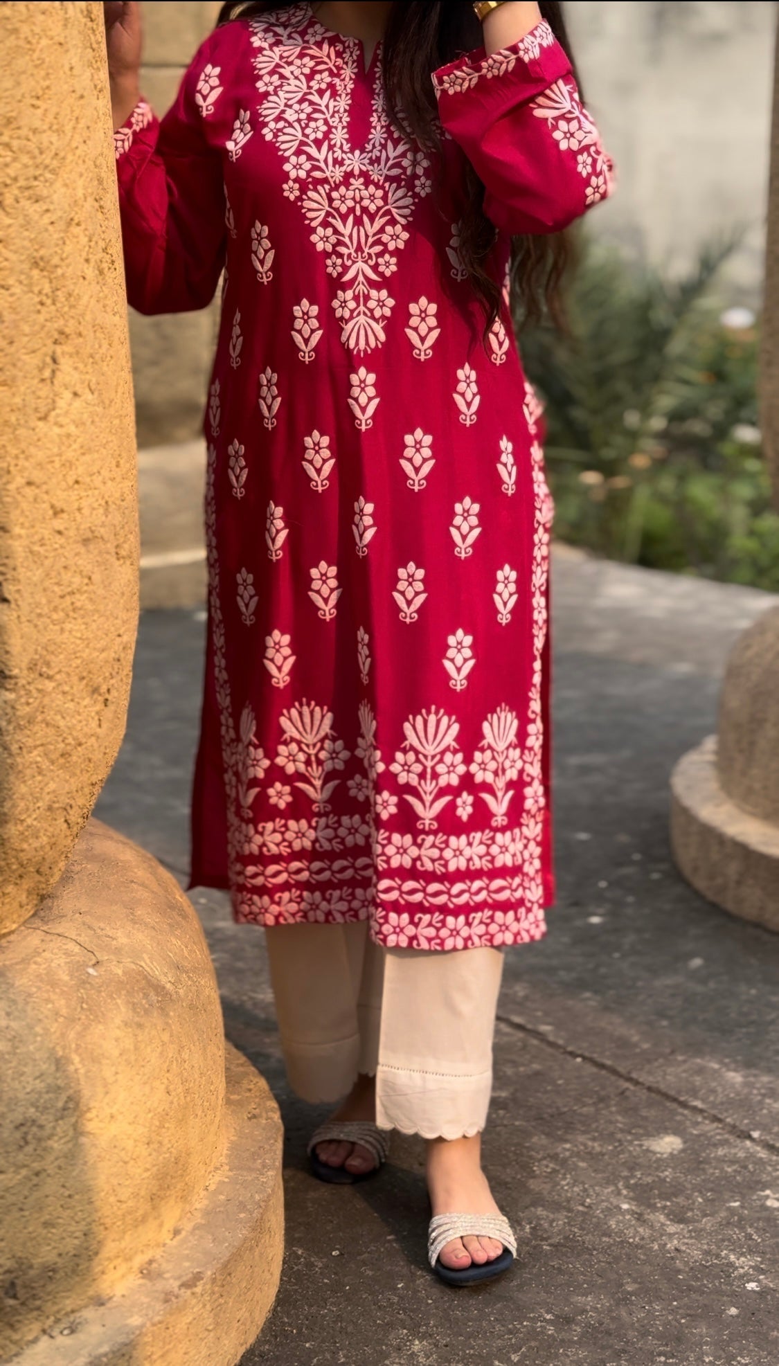 Zaib E Hoor FOXY Embossed Indian Chicken Kari Kurti