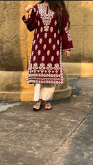 Zaib E Hoor FOXY Embossed Indian Chicken Kari Kurti