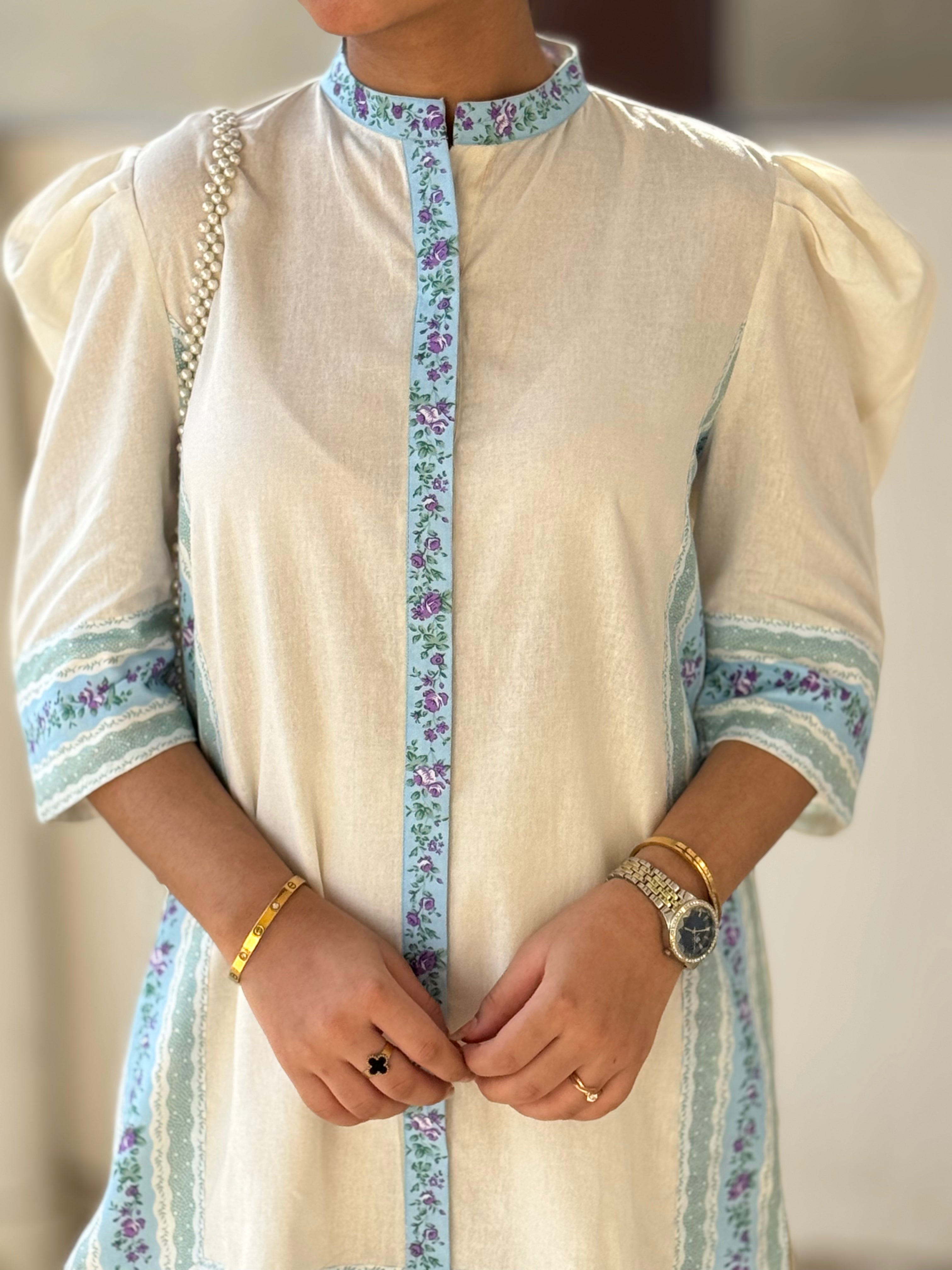 Urban Cut Stitched 2 Piece Cotton Embellished Co-Ord Set with DHAKA PANT