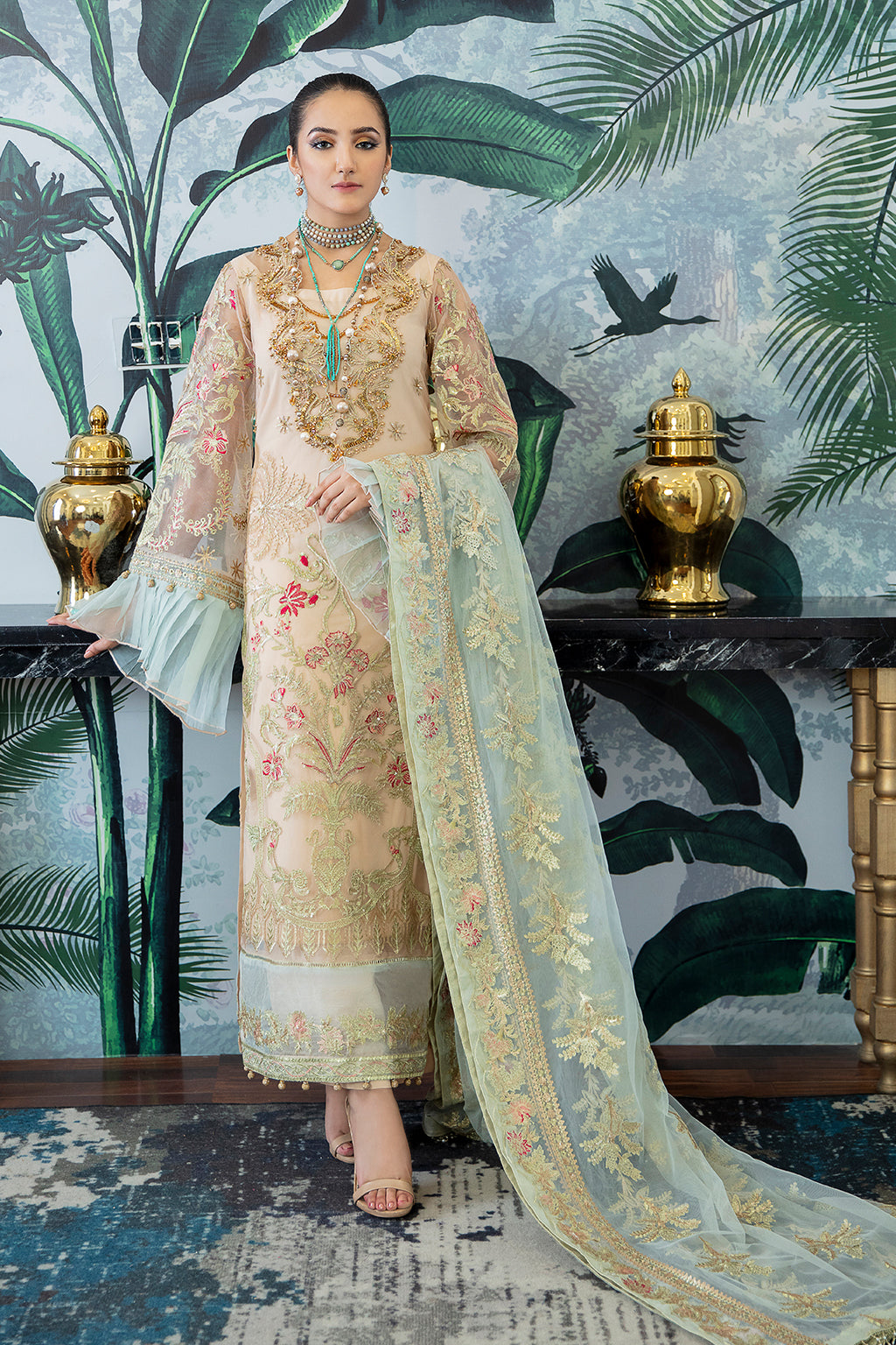 Zarposh Unstitched 3 Piece Formals Collection-Ibis 03