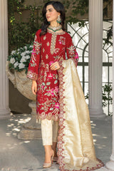 De Velour by Imrozia Unstitched 3 Piece Embroidered Velvet Collection'2022-IV-14-Blood Stone