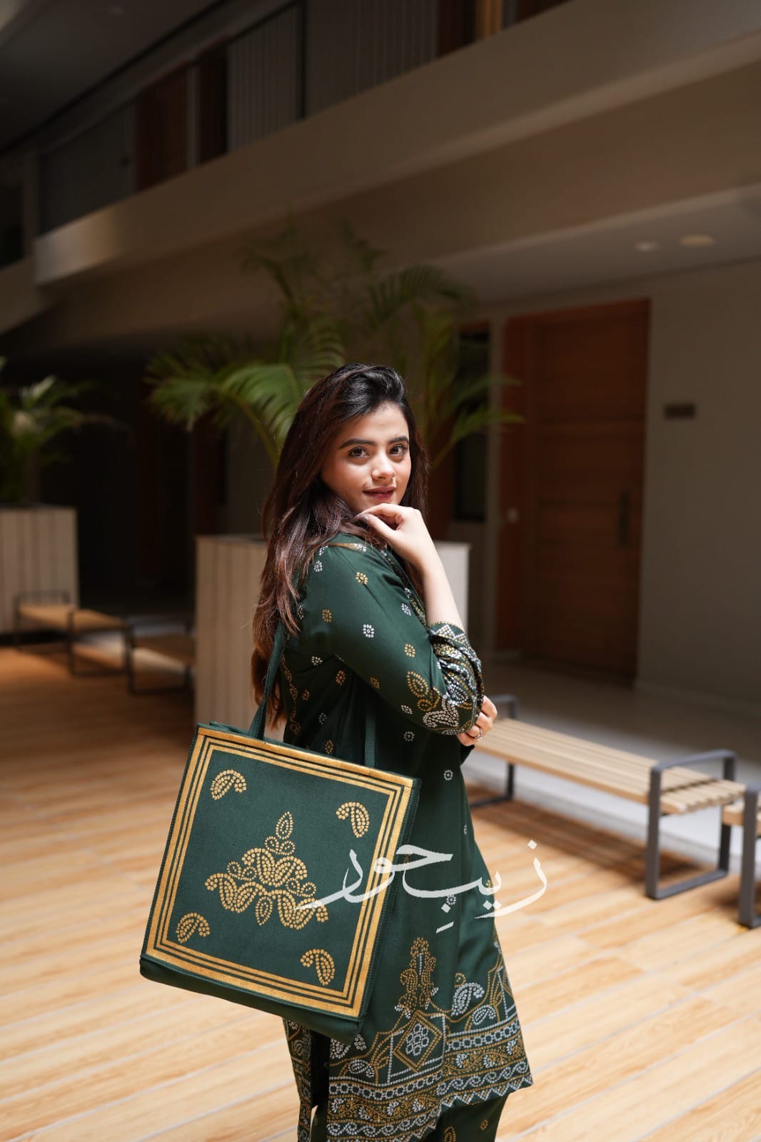 Zaib E Hoor ROSEATE THREADS 2PC Stitched With FREE HAND BAG GIFT