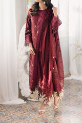 Eid Drop 2 By Azure Unstitched 3 Piece Ensembles Festive Jacquard Lawn Collection'2024-59-Imprerial Wine