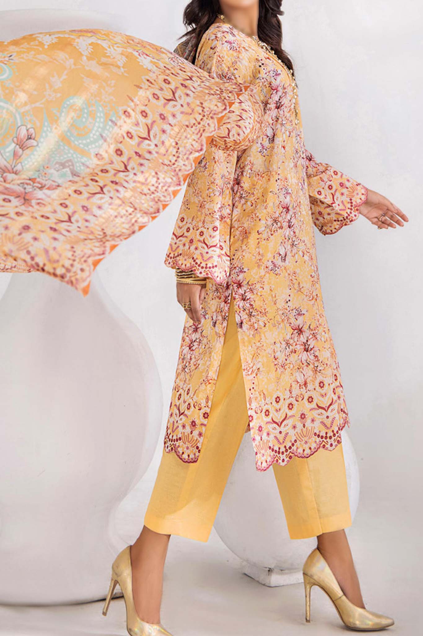 Inara by Adan's Libas 3 Piece Unstitched Luxury Lawn Collection'2024-D-5664