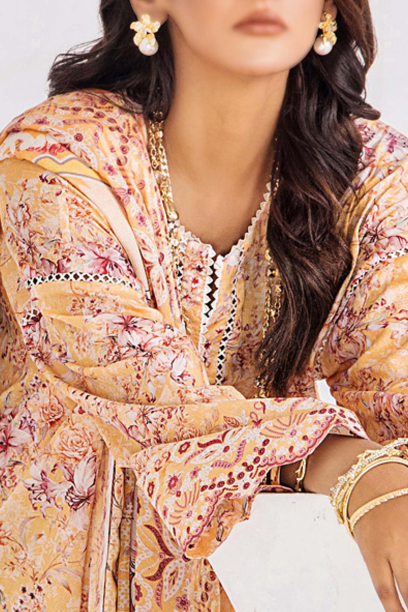 Inara by Adan's Libas 3 Piece Unstitched Luxury Lawn Collection'2024-D-5664