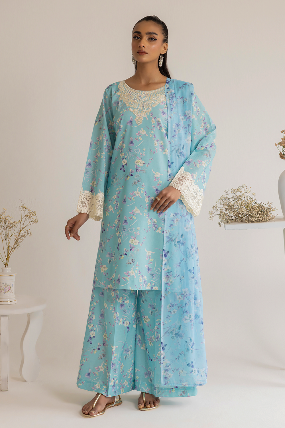Dastan Edit 1 By Esra Stitched 3 Piece Embroidered lawn Collection-DT-23-18