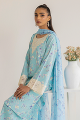 Dastan Edit 1 By Esra Stitched 3 Piece Embroidered lawn Collection-DT-23-18