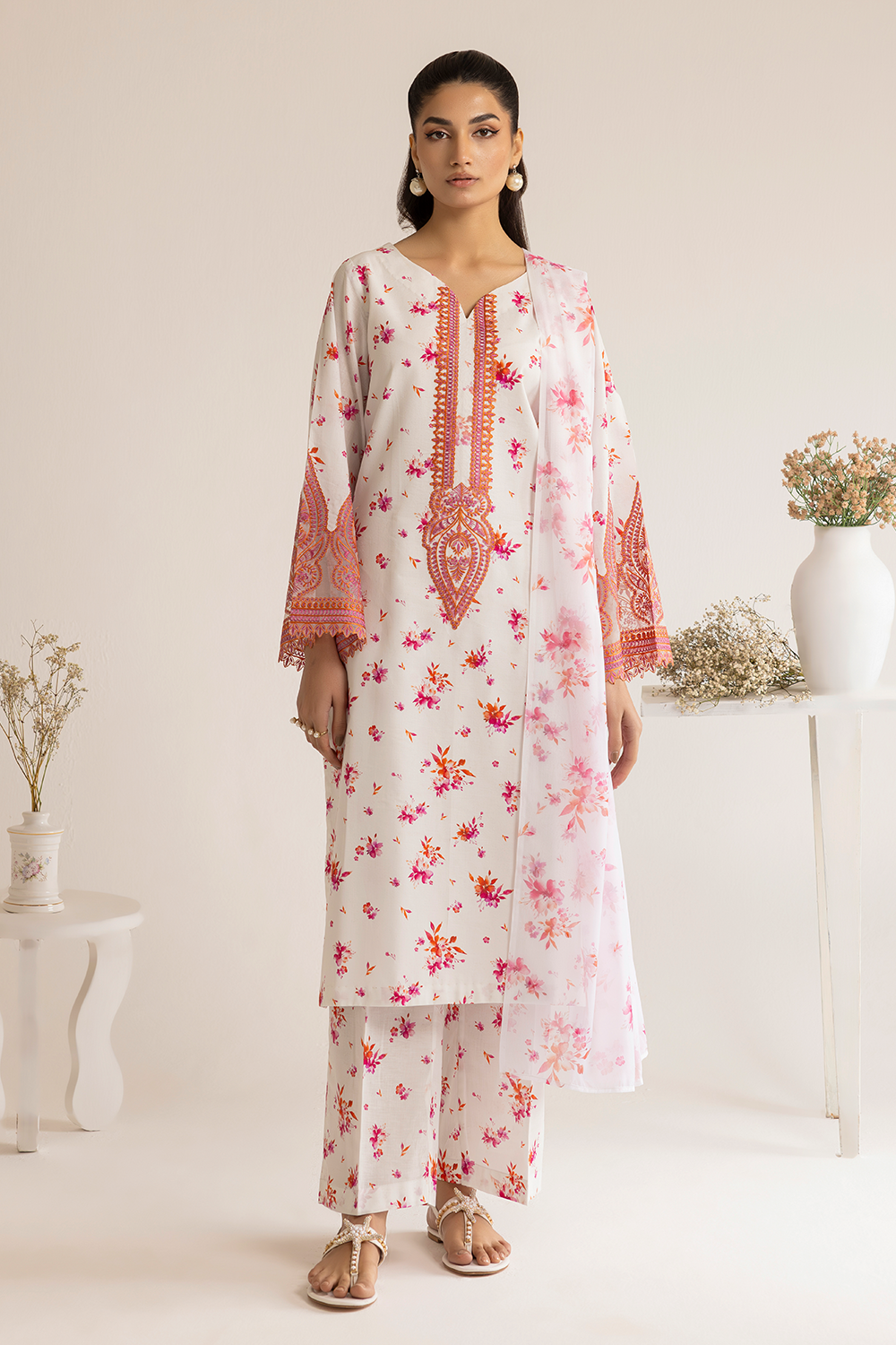 Dastan Edit 1 By Esra Stitched 3 Piece Embroidered lawn Collection-DT-23-17