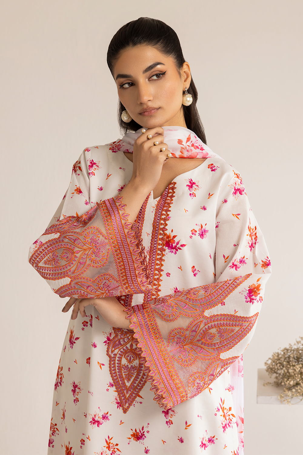 Dastan Edit 1 By Esra Stitched 3 Piece Embroidered lawn Collection-DT-23-17